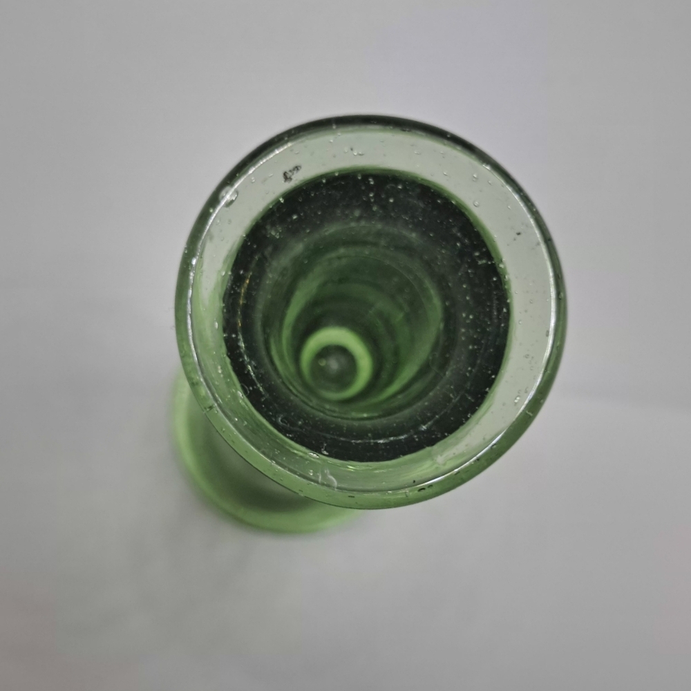 Hand Blown 1959 Green Jamestown Glass Candle Holder - Picture 2 of 4
